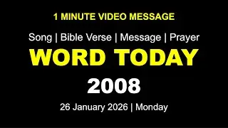 Word Today-2008 | Bro RSV | One-Minute Video Message (Malayalam) | 26 January 2026