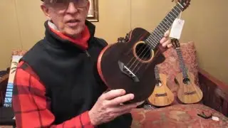 Caramel's New Ebony Tenor Ukulele With Padauk Accents.