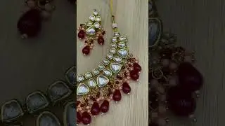 kundan red stone jewellery set | red bridal jewellery set | #shortvideo #contentcreator