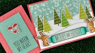 Intro to Snow Day stamps + 2 cards from start to finish