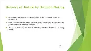 Introduction to Criminal Justice Administration Lecture