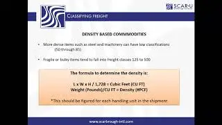 How to Classify Density Based Freight NMFC - Domestic Trucking