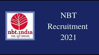 NBT Jobs Notification 2021