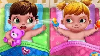 Play With Baby Twins & Help Daddy Clean Up - Baby care Game For Kids And Families
