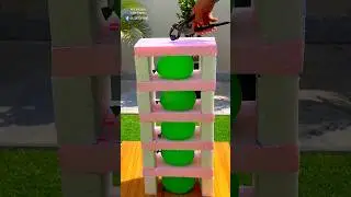 Hot Metal Balls Vs Styrofoam and balloons 🎈