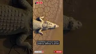 Did You Know? Crocodiles Can Stay Still for Hours 🐊 | #AmbushPredator #WildlifeShorts #NatureShorts