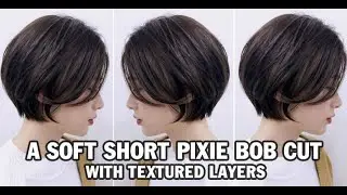 A Soft Short Pixie Bob Haircut With Textured Layers | Light, Airy & Effortlessly Modern