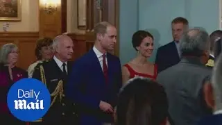 Kate dazzles in red at at historic ceremony of reconciliation - Daily Mail