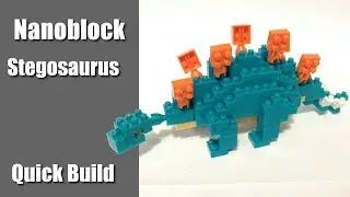 Nanoblock Stegosaurus - Miniature Building Brick Toy Kit Build & Review