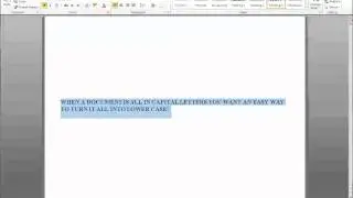 Fixing Capitalization Errors in MS Word Documents - Quick Tutorial