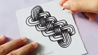 How to Draw the Cruse Pattern | Easy Zentangle Tangle Design
