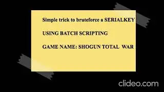 Cracking game serial keys using batch scripting