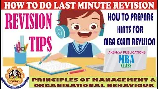 EXAM REVISION TIPS FOR BHARATHIAR UNIVERSITY SDE MBA , HOW TO PREPARE HINTS FOR EXAM REVISION,