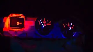 350z Custom Automatic RED LEDs with Blue Needles Gauge Clusters for Alex #2