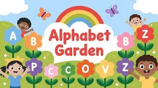 🌸 Alphabet Garden | A to Z Kids Learning Poem | Fun Cartoon Animation for Children 🌸