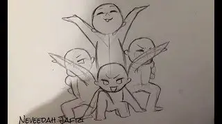 ᴴᴰ How To Draw Chibi Group Sketch (slow Version)