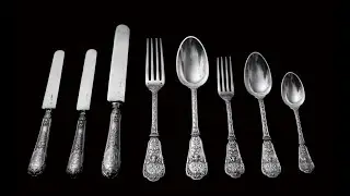Odiot  184pc  Antique French Sterling Silver Flatware Set - Chateaubriant Model + Chest !