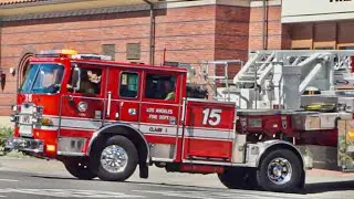 LAFD Truck 15 Responding