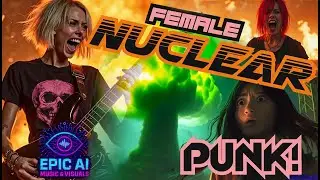 ☢️️&zwj;🎸Female NUCLEAR PUNK DESTRUCTION ️| Epic Ai Cinematic #punk #aicinematic