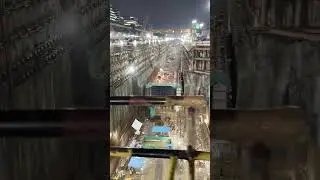 night view on Mumbai- Ahmadabad underground bullet train station bkc 🥰🥰 #mumbai #train #yoitubeshort