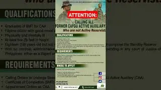 Attention Calling all former CAA/CAUFGO Who are not active Reservist #armyreserve #reservist #caa
