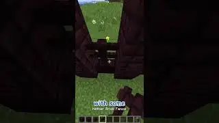 how to build a SIMPLE and EASY nether brick wall! in minecraft! update 1.21 #shorts