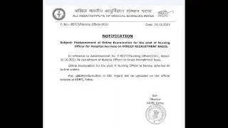 Aiims_patna_Nursing_officer_exam llaiimspatnaexamdate