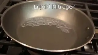 Liquid Nitrogen and Water In A Hot Pan