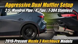 EOS Exhaust For 2019-Present Mazda 3 Hatchback Muffler Axleback Exhaust
