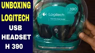 LOGITECH USB HEADSET H390 UNBOXING