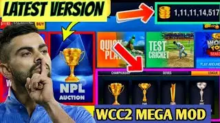 WCC 2 LATEST VERSION MOD APK 😍 | NPL AUCTION UNLOCK 🔓 | UNLIMITED COINS 😍 | #wcc2 #wcc3 