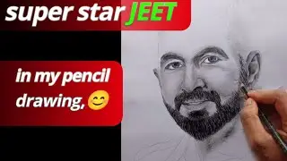 Bangla super star JEET pencil drawing.. bengali actor jeet pencil shad...#superstarjeet