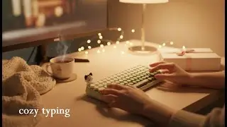 Holiday Typing ASMR 🎄 Green Keyboard by the Christmas Tree  #asmr #keyboard #typingasmr