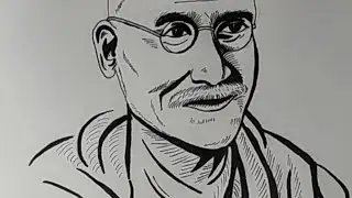 Gandhi ji Simple Drawing | Gandhi Jayanti | Bapu | महात्मा गांधी जयंती