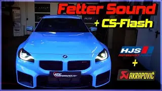 AKRAPOVIC ECE exhaust system, legal titanium + HJS ECE downpipes, legally compatible with BMW M2 ...