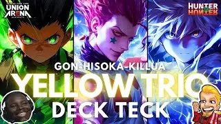 ЖЕЛТАЯ ТРИО-КОЛОДА из коллекционной карточной игры Hunter X Hunter &mdash; Union Arena