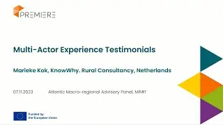 Perspective on the multi-actor approach by Marieke Kok, KnowWhy & Rural Consultancy (Netherlands)