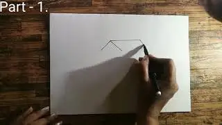 How to draw a hut ||Hut Drawing||village scenery