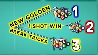 How To Win 9 Ball Pool In One Shot ☝ New Golden Break 8 Ball Pool 9 Ball 1 Shot Win