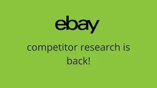 eBay competitor research is back and faster than ever