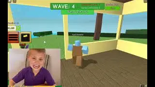 Playing Roblox Zombie Attack and Work at a Pizza Place