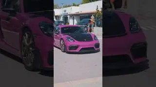 Ruby star gt4rs in Malibu 🐷 #automobile #supercar #porsche #gt4rs #cars