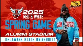 Coach DeSean Jackson Leads Delaware St Univ. Spring Football Game 2025 | also Clinton Portis, Sims.