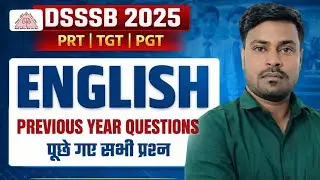 DSSSB PRT PART A GENERAL ENGLISH ALL PYQS l DSSSB TEACHER RECRUITMENT 2025 l ENGLISH BY PRADEEP SIR