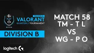 Match 58 - ToXic LuNatics vs PURPLE OVERKILL - Logitech G Play To Win Valorant Series Season 3