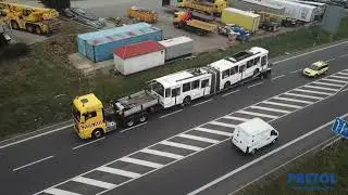 PRETOL - přeprava kloubov&eacute;ho trolejbusu