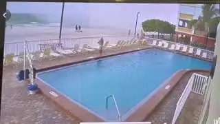 A water tornado made landfall in Readington Beach, Florida, USA  August 17, 2022