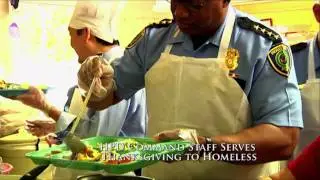 Command Staff Serves Thanksgiving to Homeless (Houston Police Department, HPD Video Production, CG)