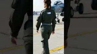South Korean Female Soldier with Fighter Jet &ndash; K-pop Style Meets Military Power#shorts #army #ai