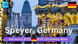 Speyer, Germany: A Festive Walk through the Christmas Market, Weihnachtsmarkt [4K]